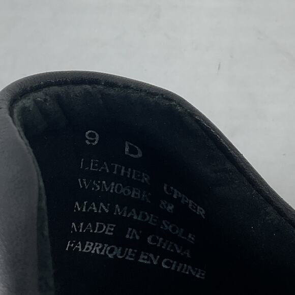 Aravon Maya Black Leather Mary Jane Shoes Women Size 9 Preowned - Picture 6 of 8